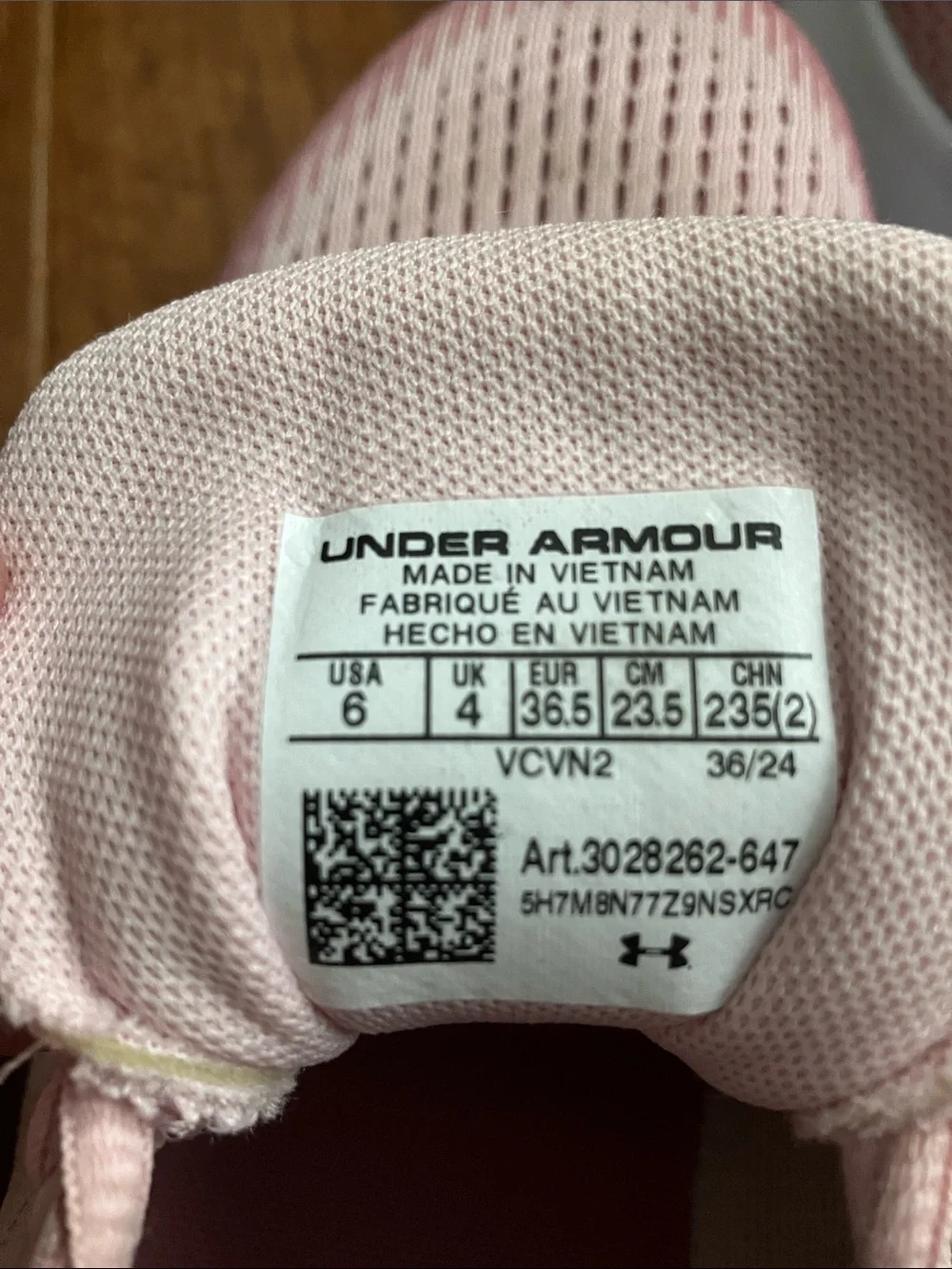 Under Armour Pink Breathable Knit Running Shoes